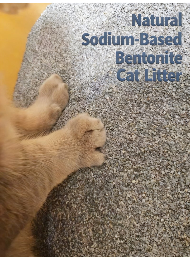 5 لتر/4 كجم مادة التربة الطينية القاعدية على الصوديوم الطبيعية لملء ملاط القطط، عطر مسحوق الأطفال - Image 3